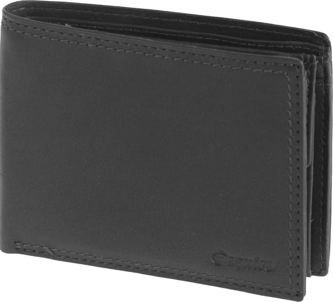 Esquire Duo Portemonnee Leer 12 cm - Jongens - Horizontaal - black