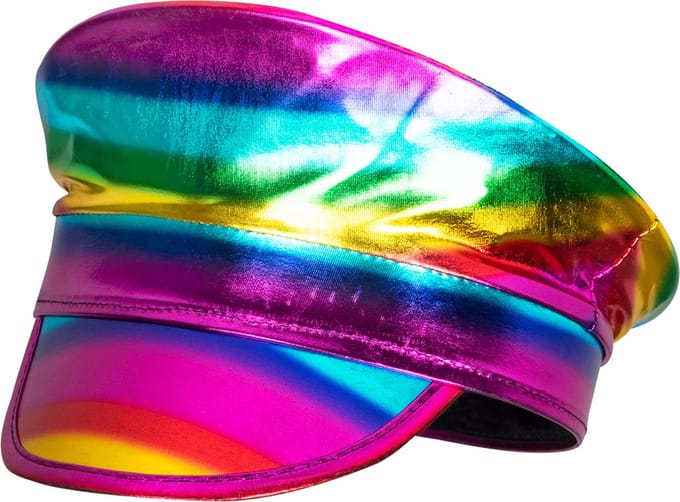 Boland - Pet kapitein Rainbow Multi - 58 - Volwassenen - Unisex - Pride