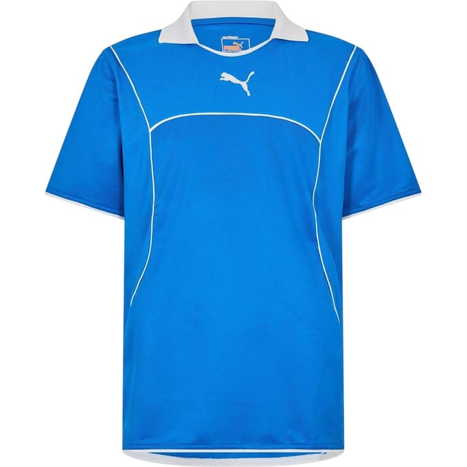 Puma Heren Effen Contrast Bies Atletisch Rugby Shirt (Blauw)