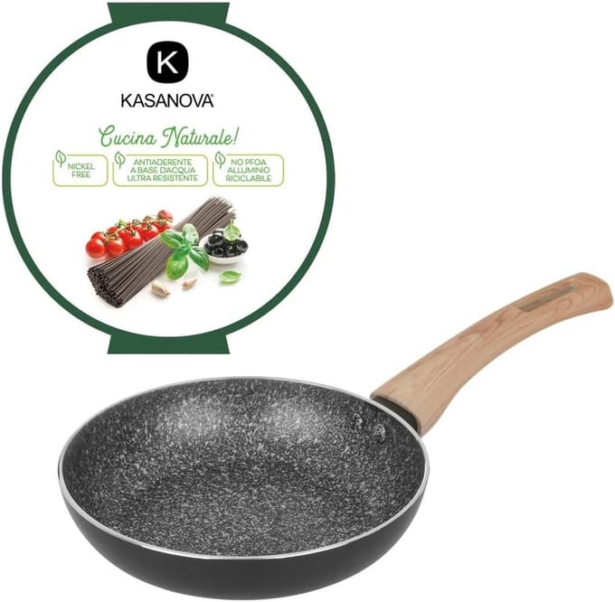 Koekenpan 18 cm zwart, geschikt voor inductie