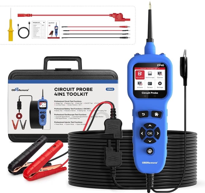 Schakelcircuittester - Diagnosegereedschap Auto - Elektrische Circuits Testen - 4-in-1 Functionaliteit - 21.7 cm Lengte