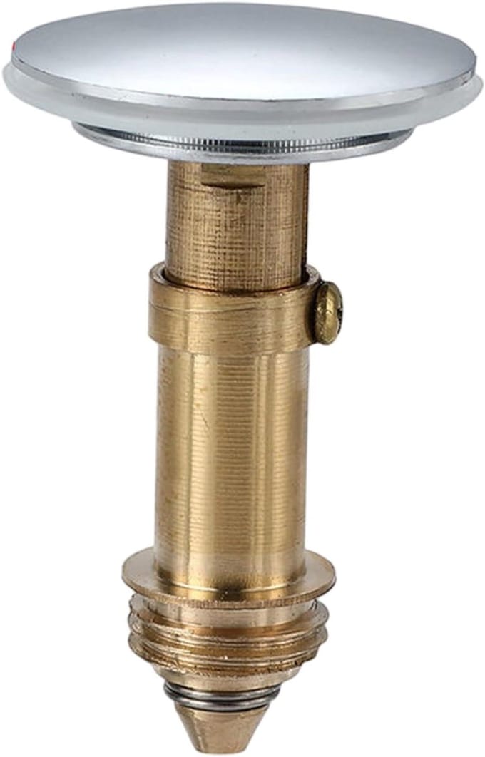 Gootsteenstop Drukknop - Afvoerstop Messing - Waterdicht Afsluiten - Stabiele Messing Constructie - 36 mm - Messing