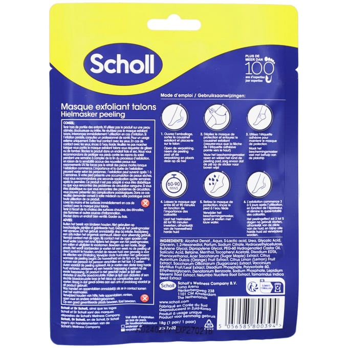 Dr. Scholl's Peeling Hielmasker - Voetmasker - Expert Care - 1 paar