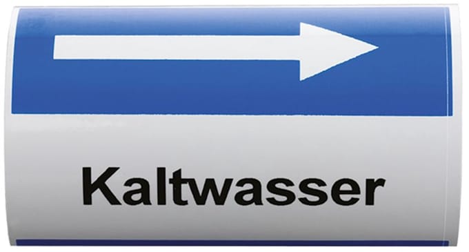 Flamco Markeringsticker koudwater PE blauw, F55165