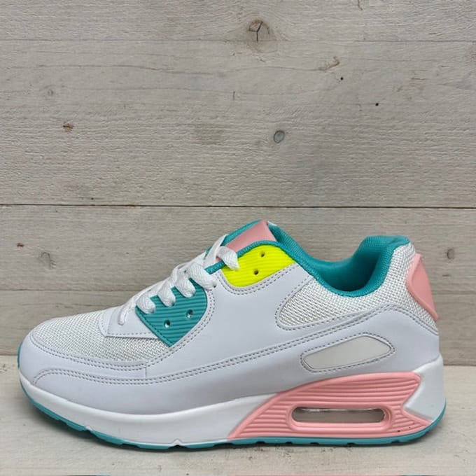 Air sneakers wit groen roze Groen / 37