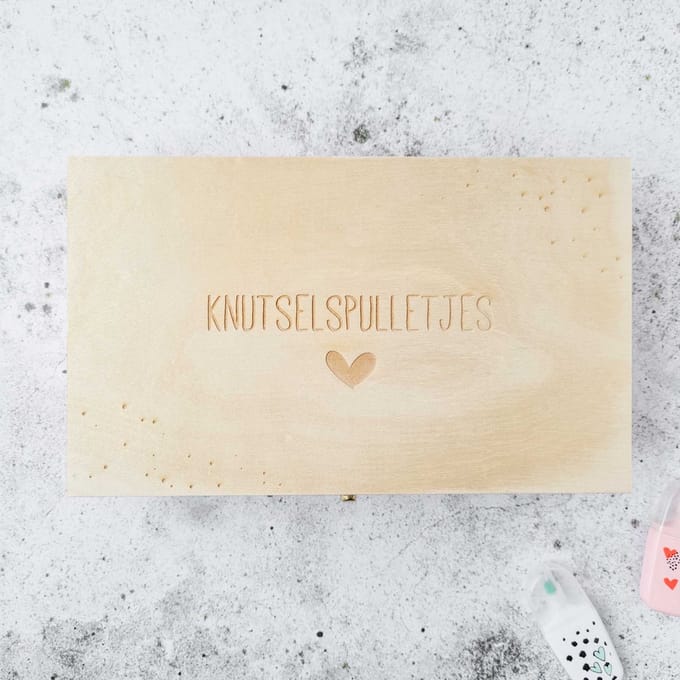 Knutseldoos - hartje - knutselspulletjes bewaren - Fien & Feau