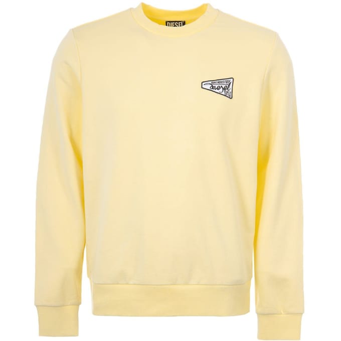 Heren Diesel SGinn K31 Crew Neck Sweatshirt in Geel