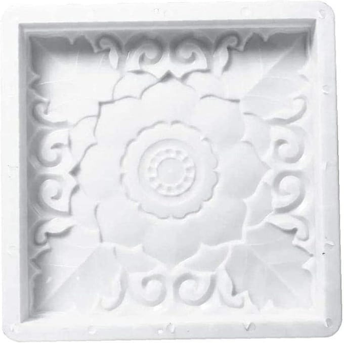 Bestratingsmal Vierkant - Beton mal - Tuinpad Maken - Herbruikbaar Plastic - 40x40x3.5 cm - Wit