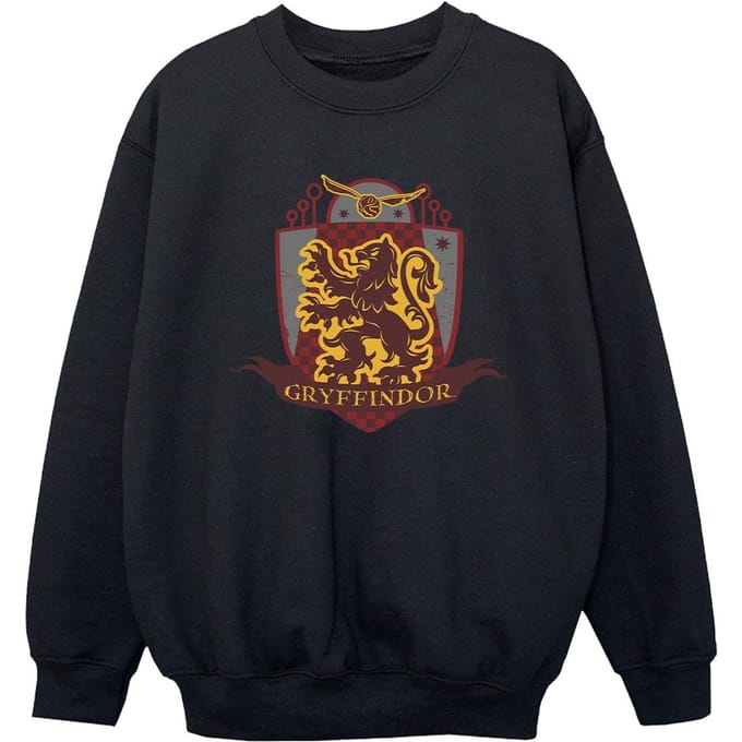 Harry Potter Jongens Gryffindor borstembleem Sweatshirt (Zwart)