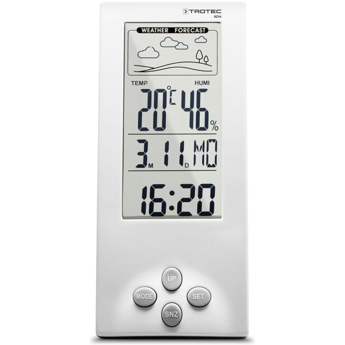 TROTEC Design-weerstation BZ06 Wekkerfunctie met sluimerknop
