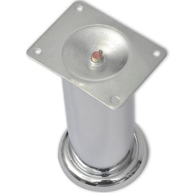 vidaXL - Bankpoten - rond - 8 - st - 180 - mm - chroomkleurig