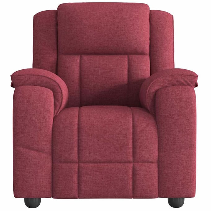 vidaXL - Fauteuil - verstelbaar - stof - wijnrood