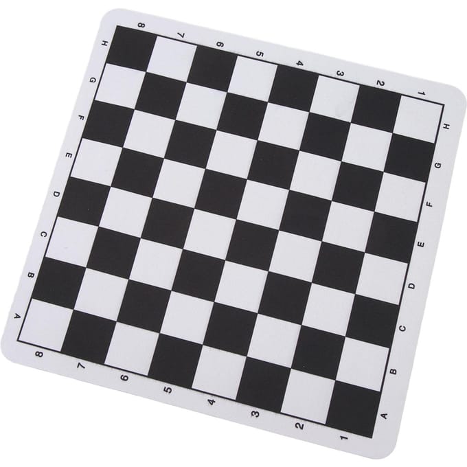 PU Leer Schakenbord 24x23.6cm Scheurbestendig Wasbaar Draagbaar Internationaal Schaken Muismat white