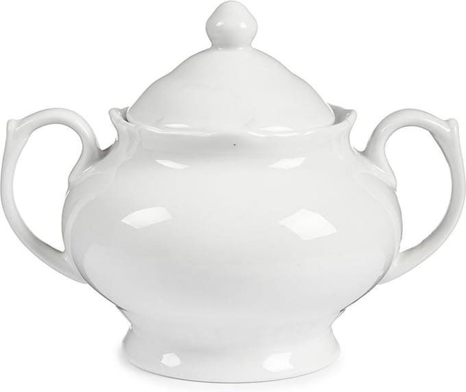 Vessia Suikerpot met deksel - wit - 350 ml - porselein - 14,7 x 11 x 11 cm