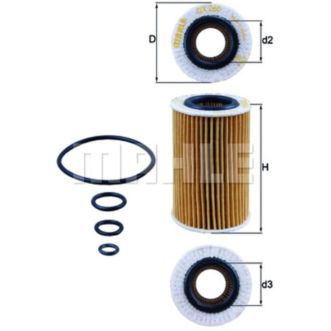Oliefilter KNECHT OX 260D