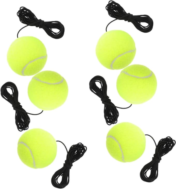 Tennis Oefenset - Rebound Trainer - Continu Oefenen - Verbeterde Elasticiteit - 6 Stuks - Multi