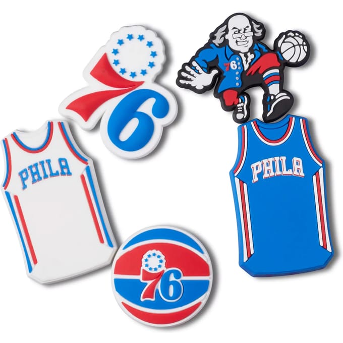 Crocs NBA Philadelphia 76ers 5er Pack Pin Wit
