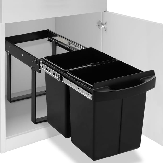vidaXL - Inbouwprullenbak - uittrekbaar - soft-close - 48 - L