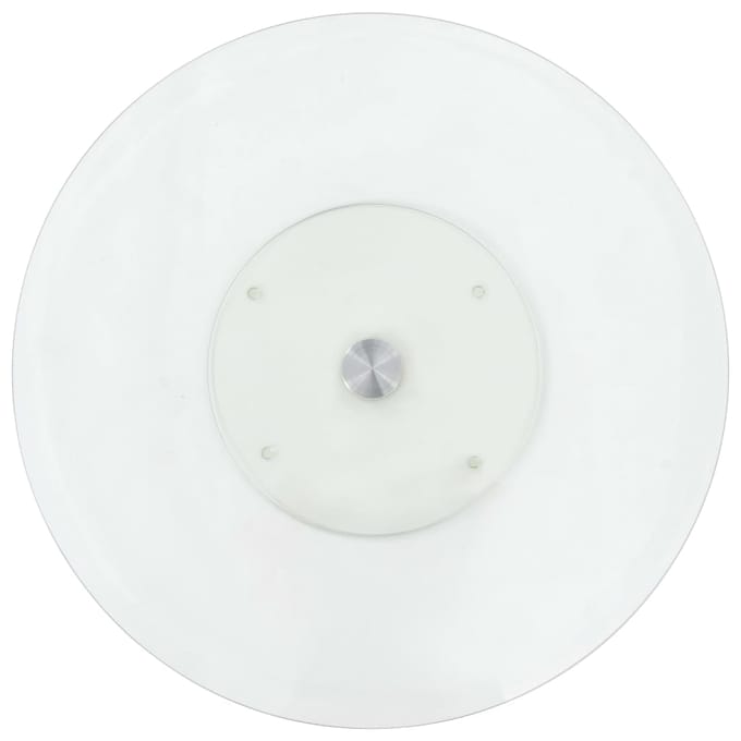 vidaXL - Serveerbord - draaiend - 60 - cm - gehard - glas - transparant