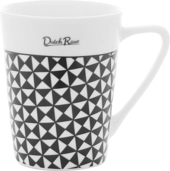 Dutch Rose Zwart/Wit Beker Driehoek