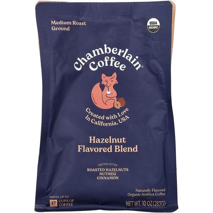 Chamberlain Coffee, Mélange Noisette Renard Spirituel, Café Moulu, Torréfaction Moyenne, 12 oz (340 g) gray