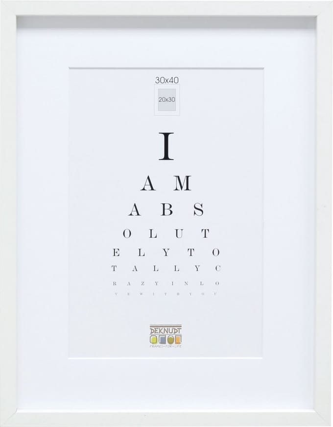 Deknudt S40AK1 P1 30x40 Wissellijst Papierformaat: 30 x 40 cm (b x h) 30 cm x 40 cm Wit