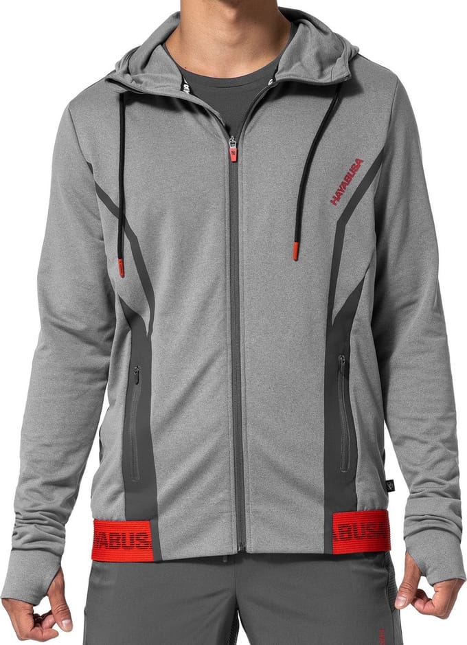 Hayabusa Athletic Zip-Up Performance Hoodie - Heren - donkergrijs - maat M