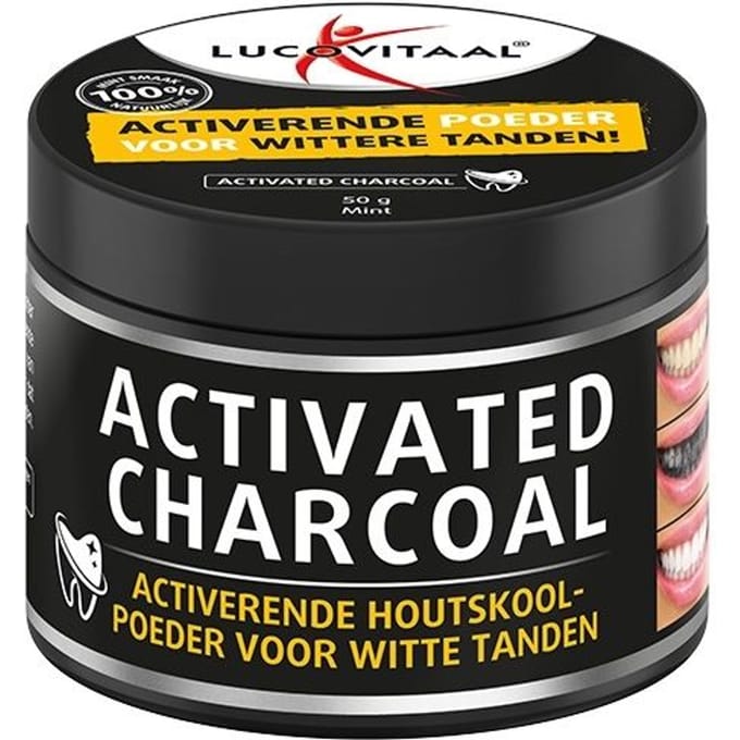 Lucovitaal Activated Charcoal Poeder - 3x 50 gram - Zwart
