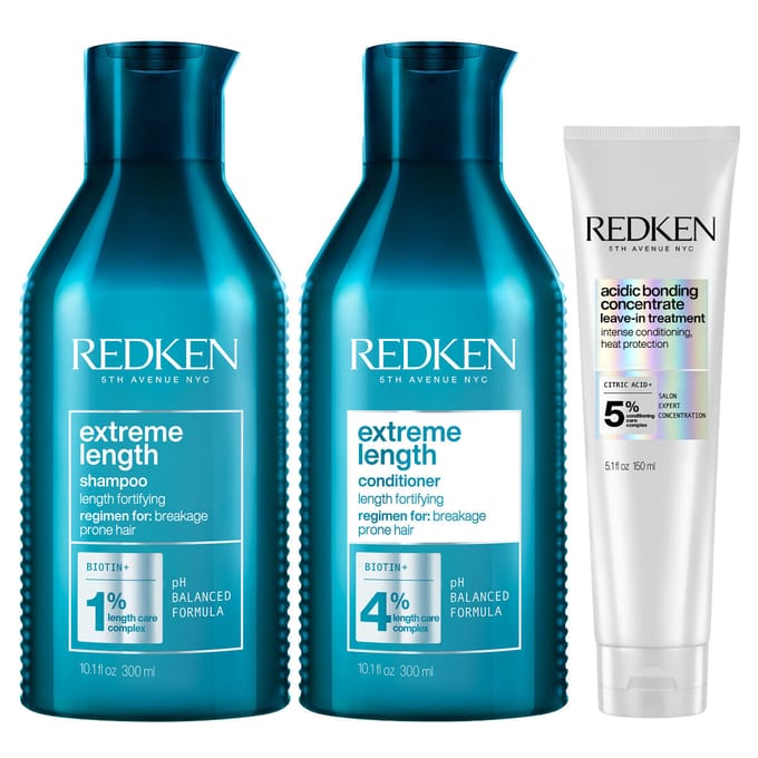 Redken Extreme Length Shampoo 300ml + Conditioner 300ml + ABC Leave-In Treatment 150ml