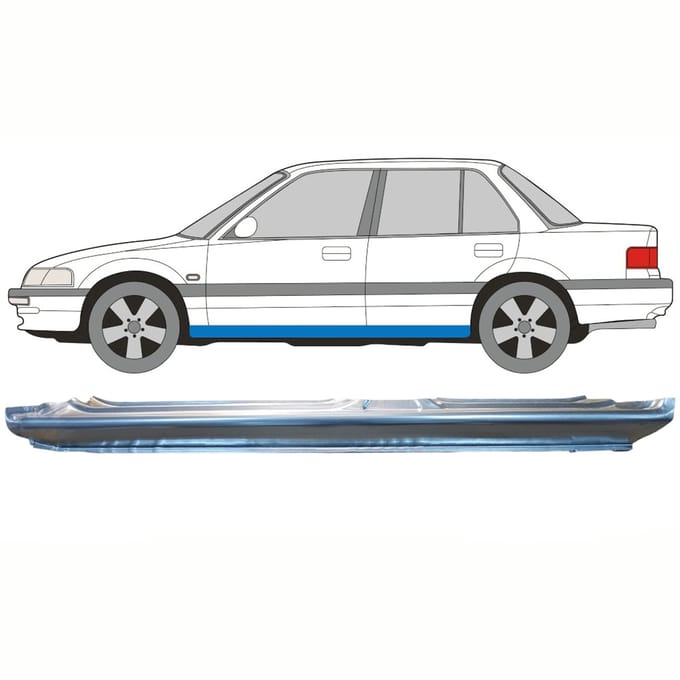 Volledige dorpel voor Honda Civic 1987-1991 / Links