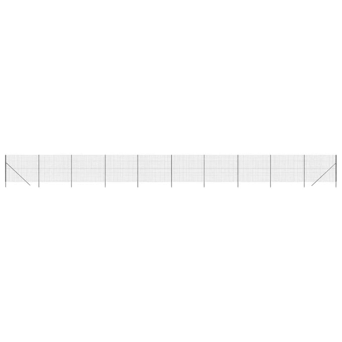 vidaXL - Draadgaashek - 1,4x25 - m - gegalvaniseerd - staal - antracietkleurig