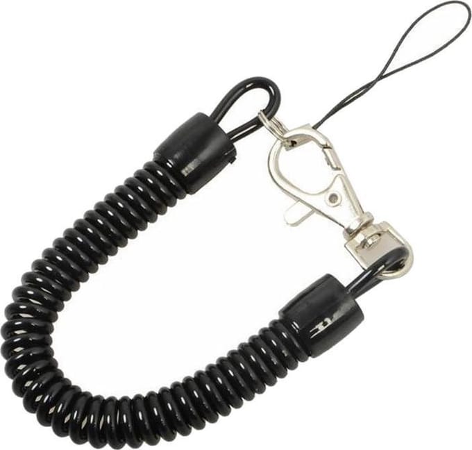 Fako Bijoux - Uittrekbare Sleutelhanger Spiraal - Uittrekbaar - Verend - 23cm