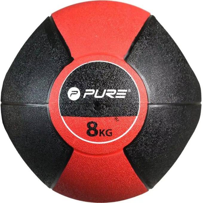 Pure2Improve - Medicine ball - Medicijn bal met handvatten - 8 kg - Rood