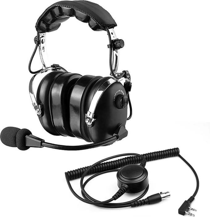 DerComms® Geluiddempende hoofdtelefoon voor Kenwood portofoons.