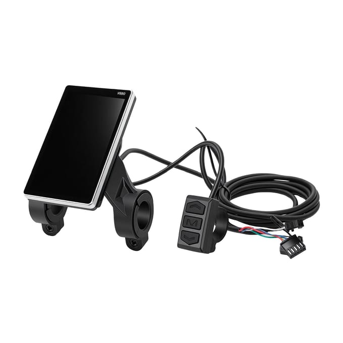 Elektrische LCD Display Meter M5 ABS PVC Waterdicht LCD Display Scherm Paneel voor Elektrische Fiets Scooter black