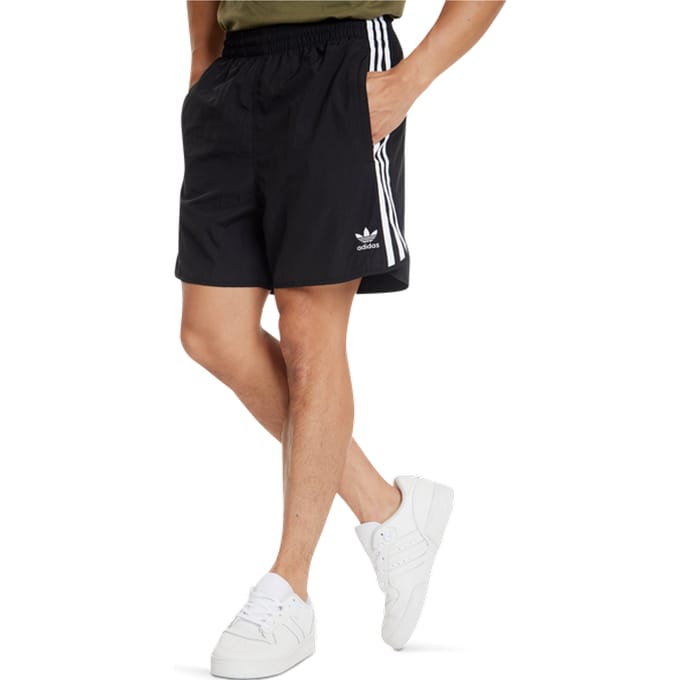 Adidas Sprinter Korte Broeken Heren - Zwart - Maat S - Katoen Canvas