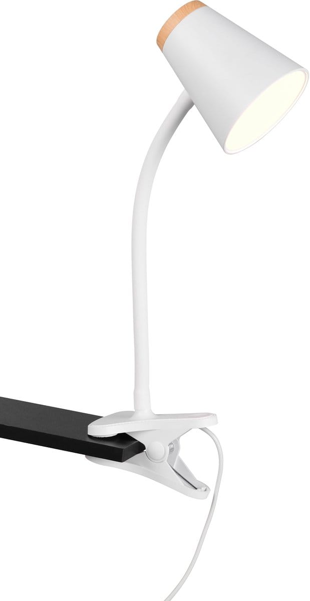 REALITY PONGO - Klemlicht - Wit - incl. 1x SMD 4,5 W - Flexibel - LED-printplaat met hoog voltage - Niet dimbaar - Klemlamp