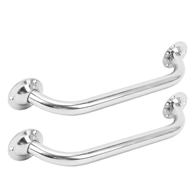 2PCS Poignées de Maintien Marines 362mm Acier Inoxydable Poli Robuste Poignée de Bateau Main Courante pour Yatch white