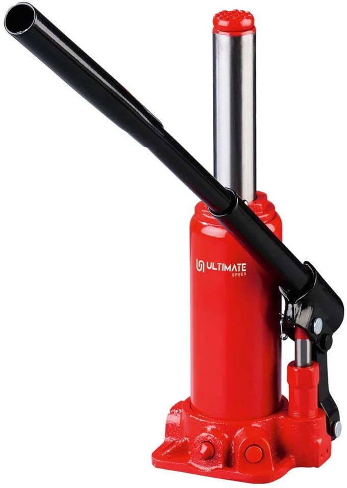 Ultimate Speed Hydraulische krik - max 3000kg - Hefhoogte: ca. 11.5 cm - Plaatsbesparende 2-delige hefstang