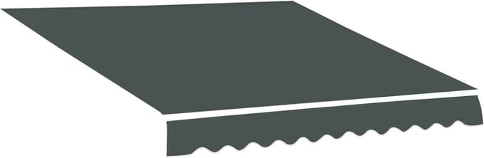 Outsunny - Vervangend luifeldoek - Polyester - 382x240x23m - Grijs