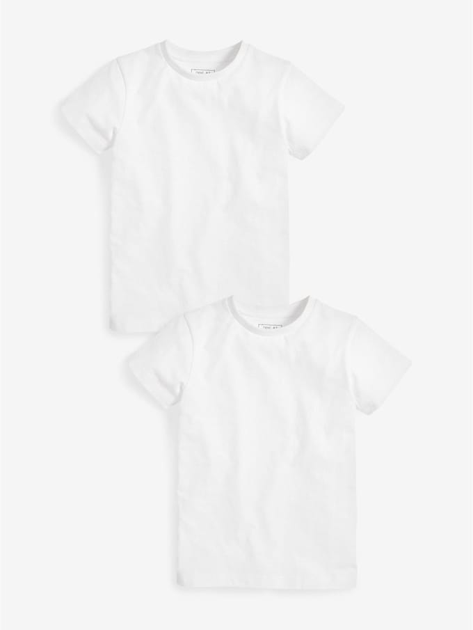 Next - Jongens - Set van 2 T-shirts met korte mouwen - Wit