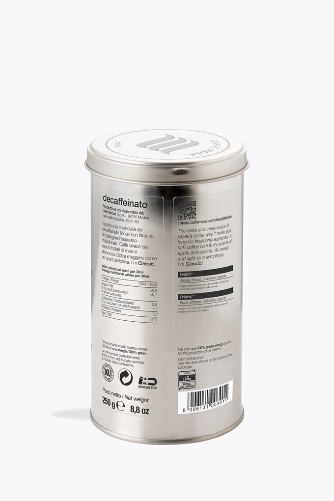 Caffe Moak Caffè Moak Decaffeinato Classic 250g blik