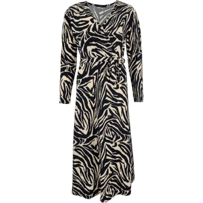 FOS Amsterdam Fos jurk joya zebra zwart