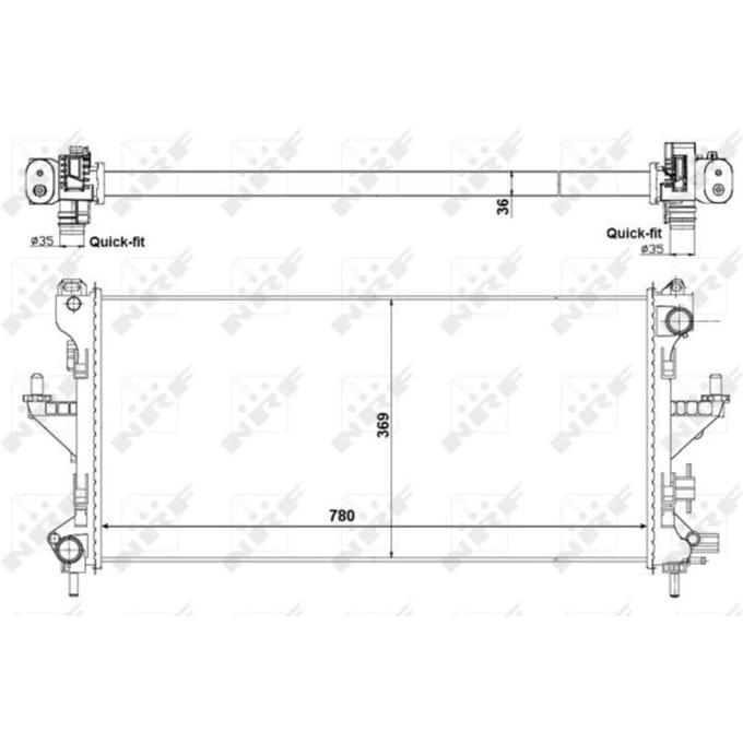 Radiator, motorkoeling NRF 53199