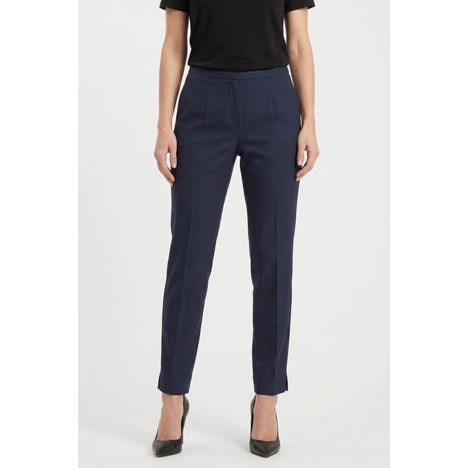 Brooks Brothers Slim Fit Faille Trousers Navy Größe: 2 | Stoffhosen Outlet | Damen | Blau