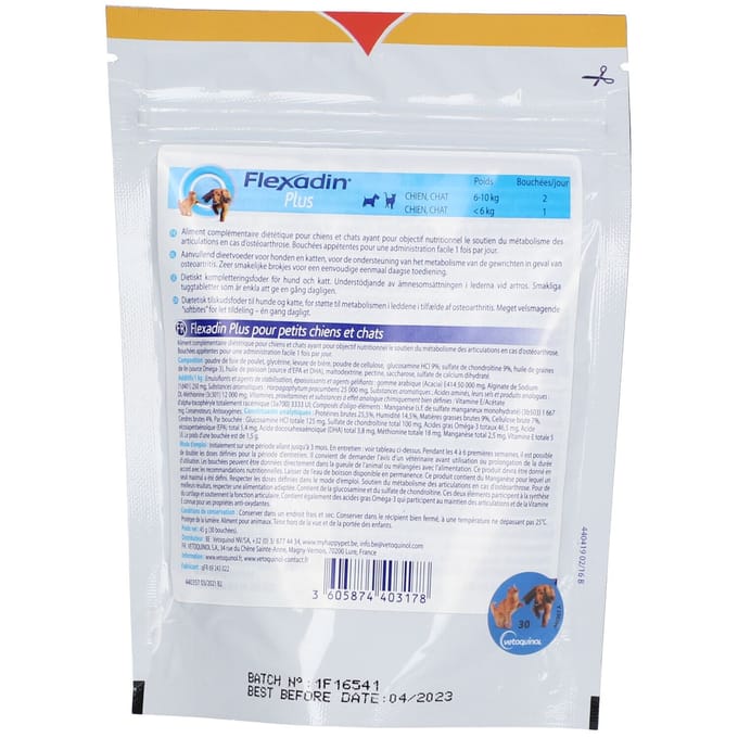 Flexadin Plus Mini 30 stuks - Gewricht-Supplement - 45 g 30 Chews