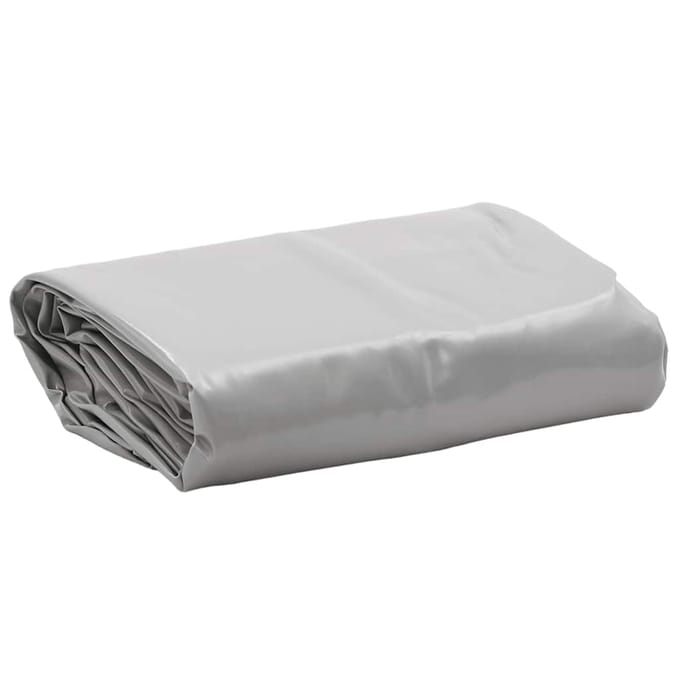 vidaXL - Zeil - 650g - / - m² - Grijs - 5 - x - 7 - m - Canvas - met - PVC-coating