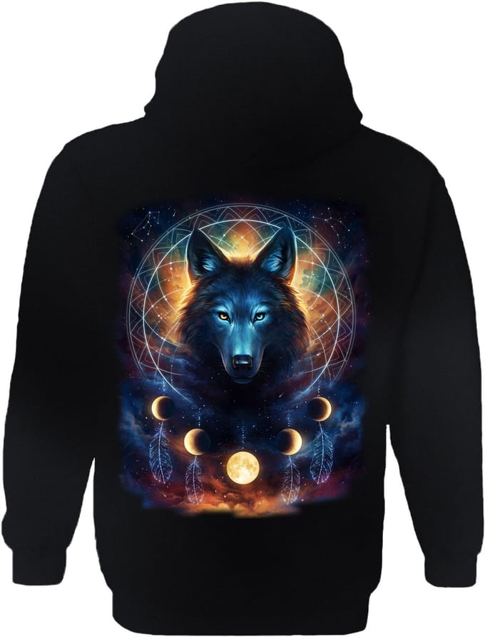 Dreamcatcher Wolf The Coloured House Hoodie S