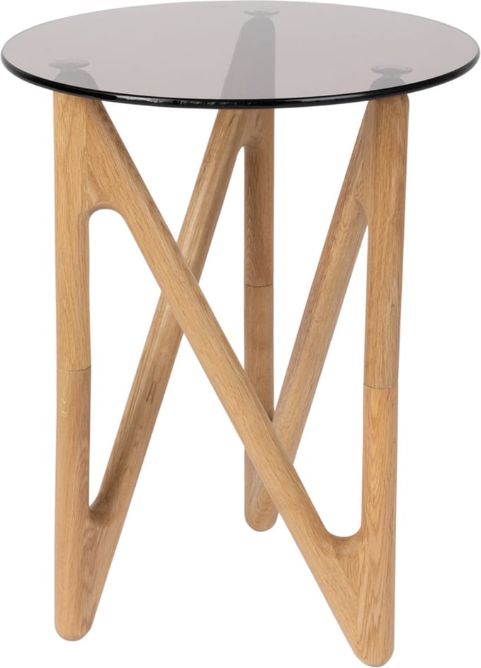 Dutchbone Naia Bijzettafel Rond 40 cm Hout Natural - Transparant