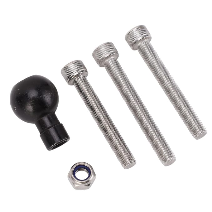 Motorfiets Stuurklem Basis Vorkpen Kogelbasis Kogelkopbasis met M8 Beugelbout 1 Inch gray